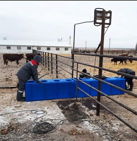 Поилка 4-х метровая 8-ми шаровая с подогревом (-35°С)