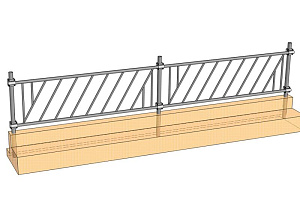 Диагональная решетка кормового стола для коров