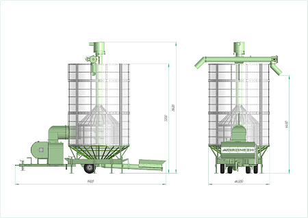 Зерносушилка AGRONEZH МОДЕЛЬ М50