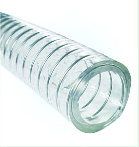 Шланг ПВХ усиленный металлической спиралью Ø50 мм, бухта 30 метров