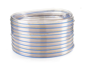 Шланг вакуумный двойной ПВХ 7х13х2, прозрачный с полосой, МН7х2, бухта 30 метров