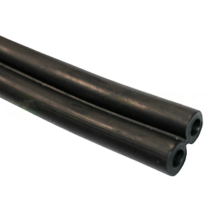 Шланг вакуумный двойной резиновый 7х3 черный, 2.5 метра (мультишланг)